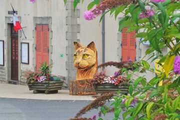 © Le Chat en bois près de la mairie - Richardot